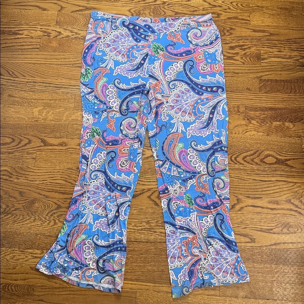Lauren Ralph Lauren Periwinkle Paisley Pants size 2X